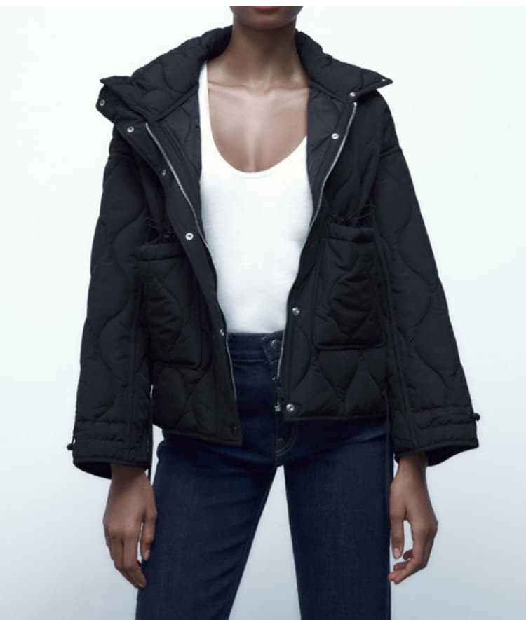 Women's spring quilted cotton snap closure with elastic belt and buckle quilted short jacket
