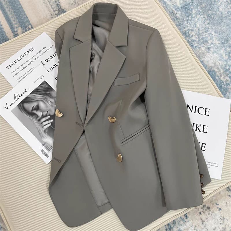 Blazer élégant pour femme - Veste croisée classique pour le bureau, élégante et polyvalente pour le travail et les loisirs