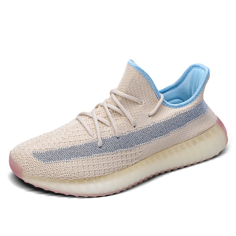 Chaussures de couple pour hommes 350 véritables semelles en pop-corn, chaussures de sport légères, chaussures de course décontractées et souples