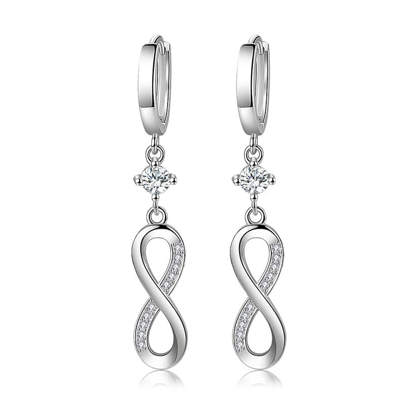 Earrings for women trendy 8 shaped earrings that make your face look thinner, fashionable ear hooks, long tassel earrings