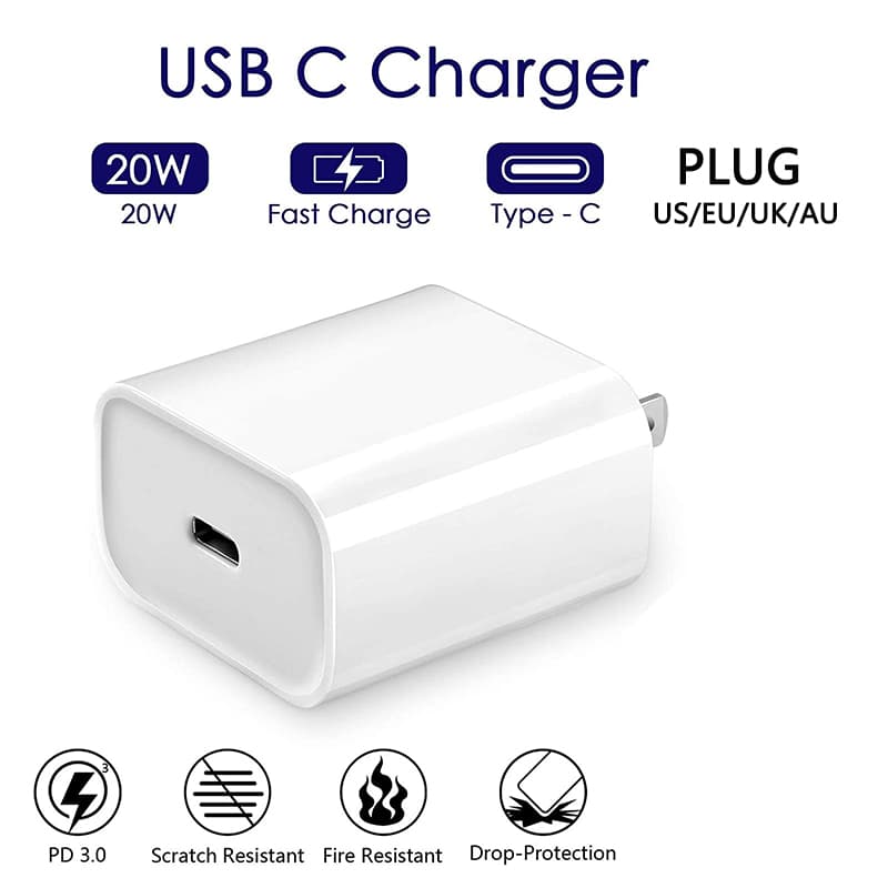 Universal Travel Mobile Phone Charger Adapter 20W Smart Phone USB Fast chargers Charging Head for iPhone 14 13 12 11 Samsung OPPO Vivo
