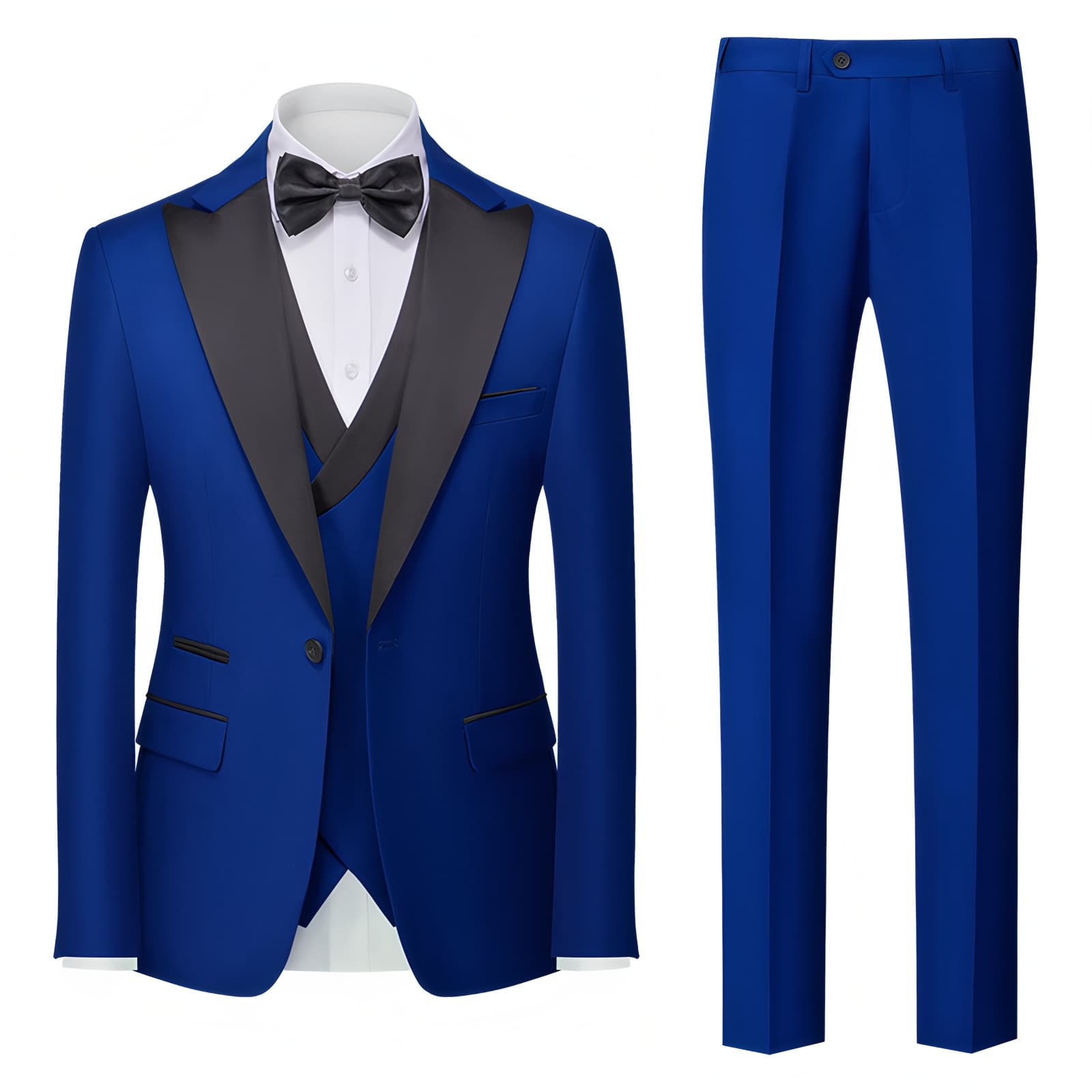 Elegant Men's Suit Three-Piece Set - Formal Wedding Tuxedo & Business Blazer With Shawl Collar