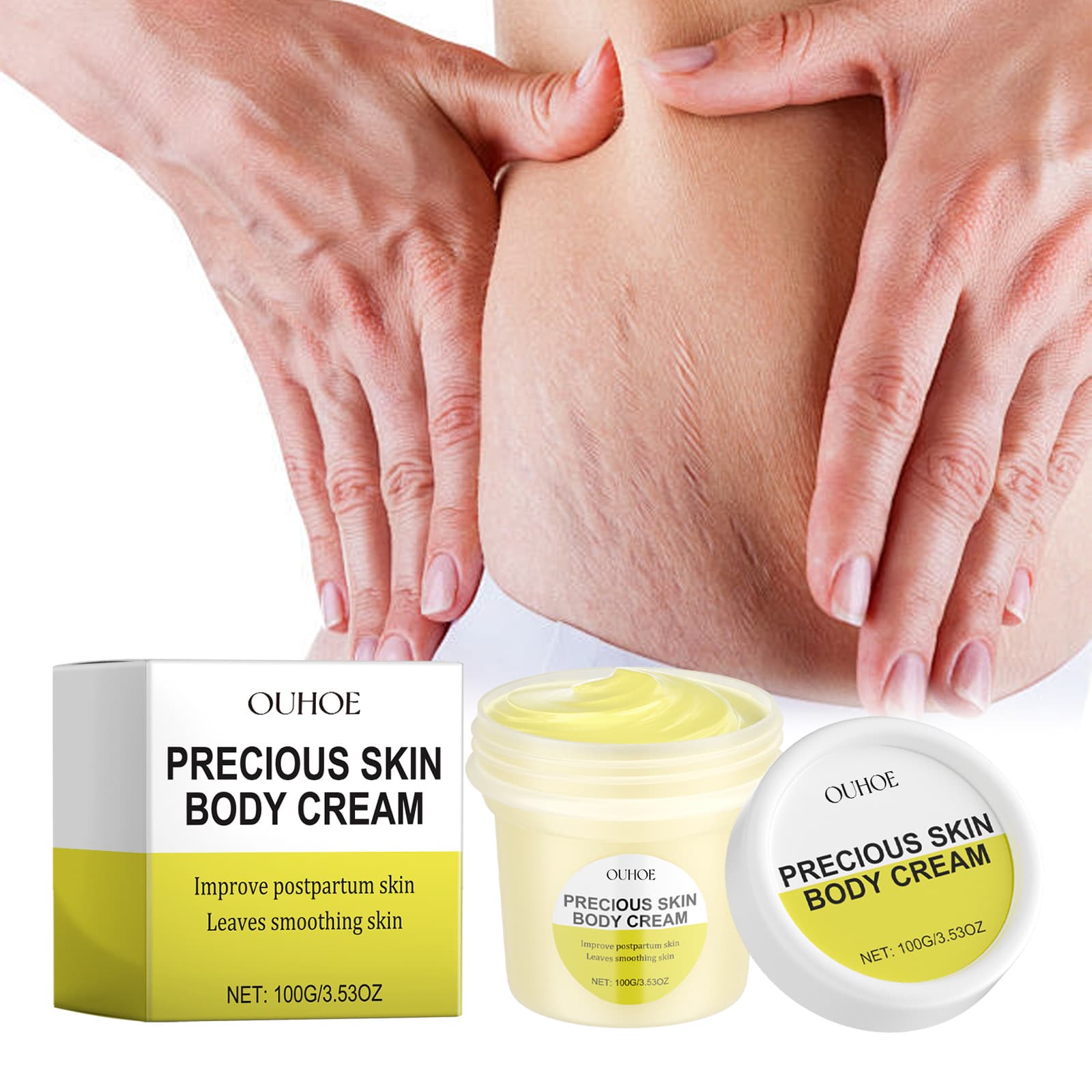 OUHOE Care Cream Moisturizes Repairs Postpartum Fine Lines, Firms, and Softens the Body Skin