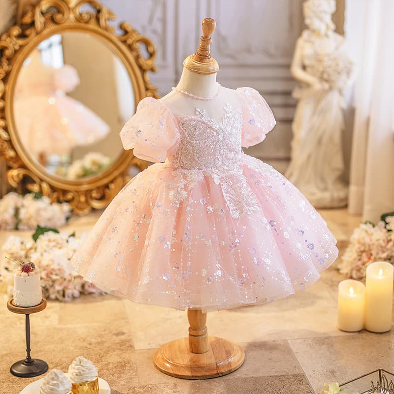 Romantic Sweetheart Style Dress Light Luxury Niche Style Girl's Catching Week Forest Style High End Evening Dress Light Pink Princess Dress