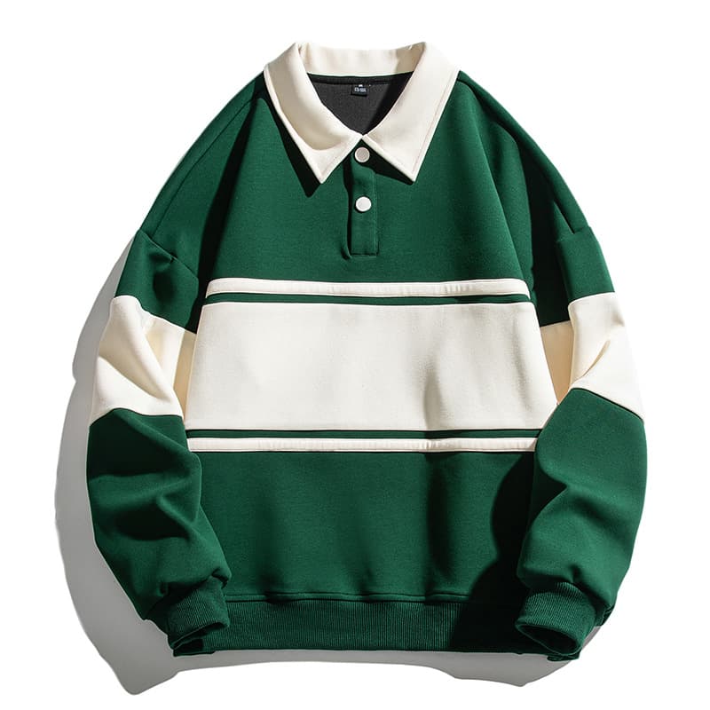 Man's clothing Hoodie men's trend brand popular loose color patchwork lapel hoodie men