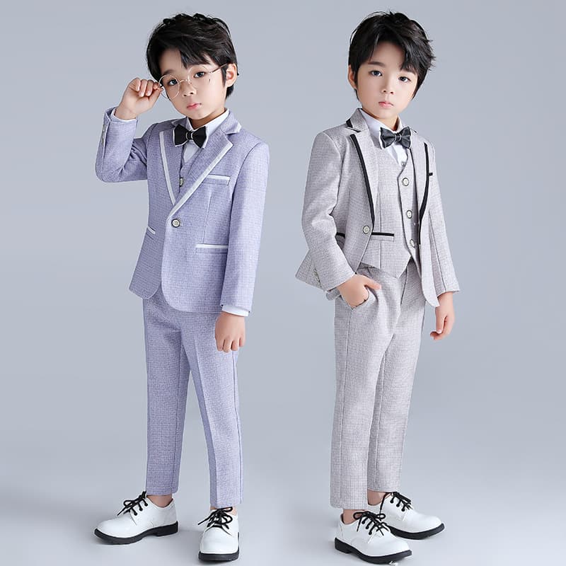 Mother & Kids 2024 Children's suits autumn and winter new handsome Korean version boy's small suit baby stage catwalk photography performance dress