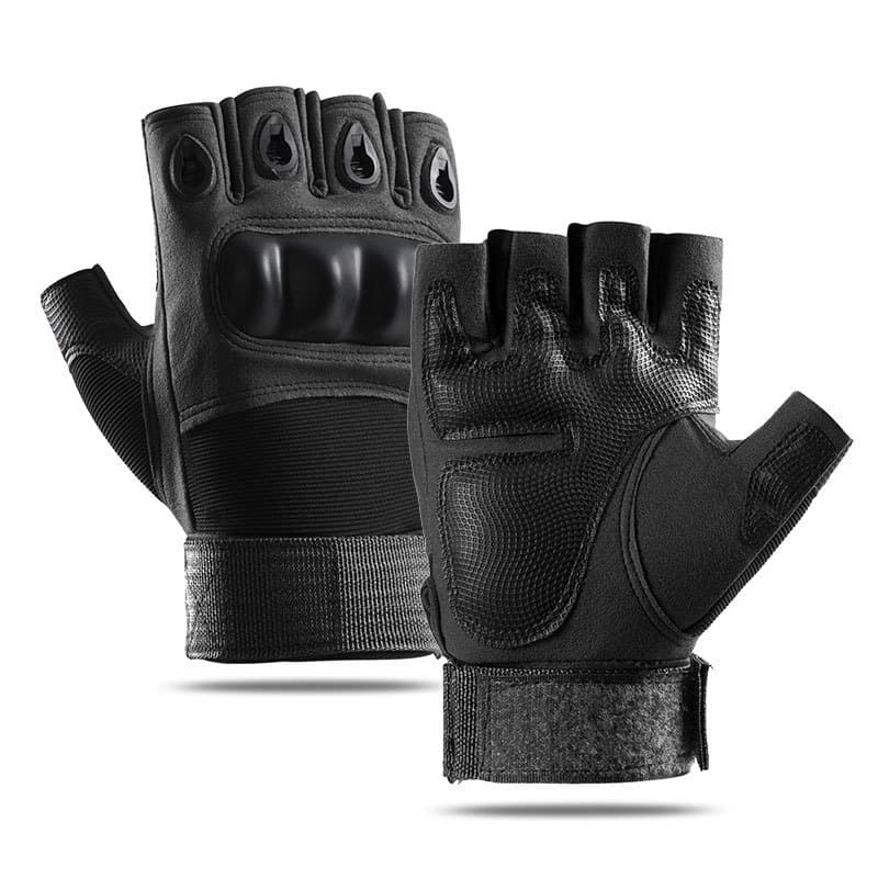 Tactical Gloves Half Finger Protective Gloves Male Outdoor Sports Wolf Warrior Tactical Training Military Fans Anti-slip Wear-resistant Fitness Riding