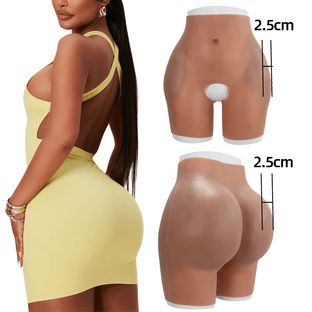 Silicone Butt Enhancement Women Open Crotch Pants Artificial Hip Shaper Padded Cosplay African Woman Plus Size Wear 999