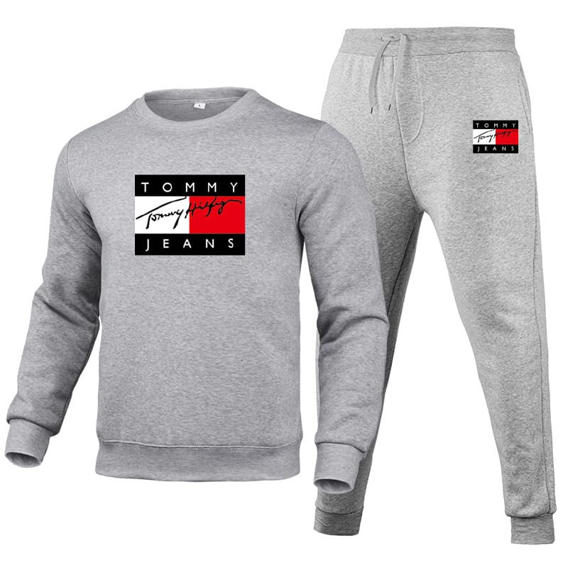Ensemble pull et pantalon Long pour homme, confortable et chaud, à la mode, pour les affaires, les loisirs, imprimé, sport, nouvelle collection 202