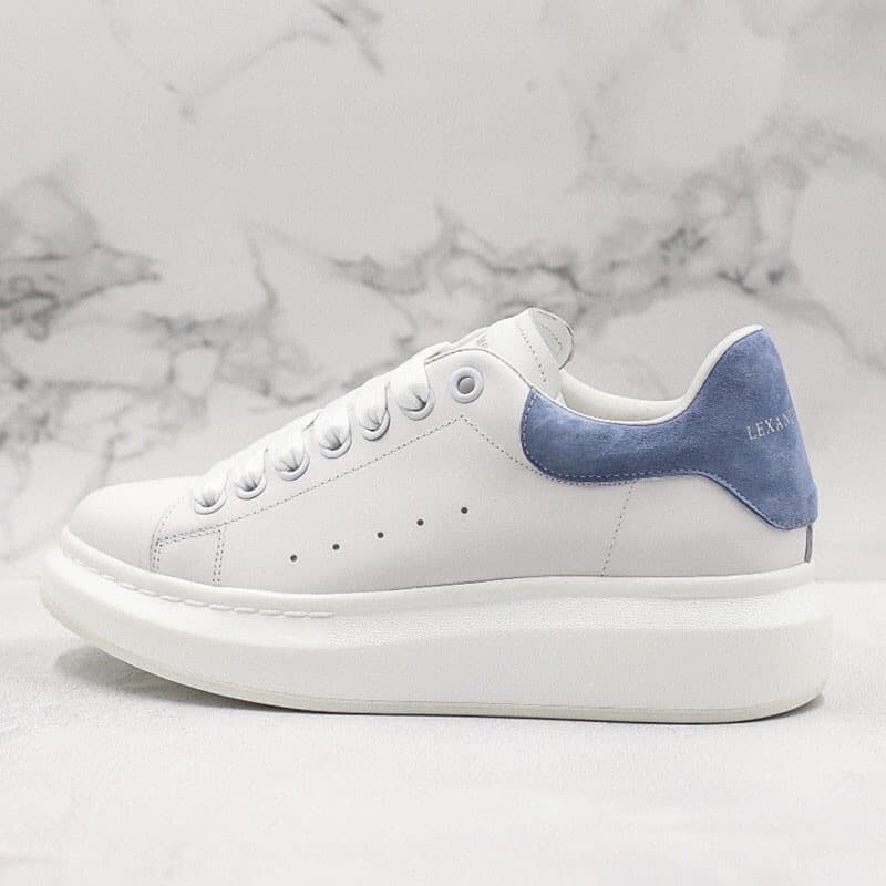 Chaussures blanches Mc Queen en cuir de vachette de haute qualité pour femmes 2023, nouvelles chaussures de sport décontractées à semelle épaiss
