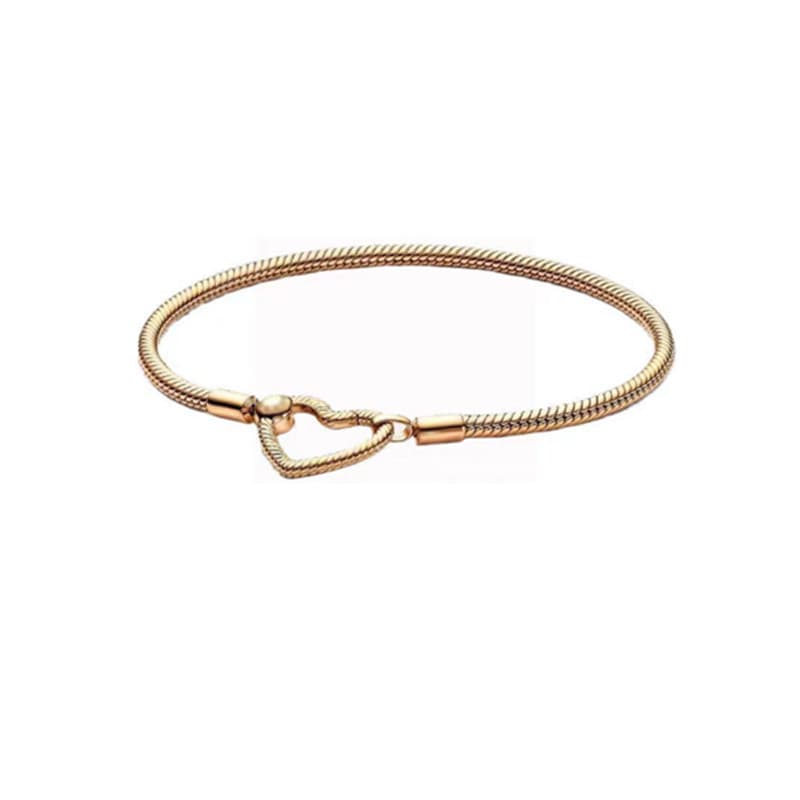 White Copper Plated Silver Snake Bone Chain Thick Silver Love Snake Bone Bracelet Gold Rose Gold Love Basic Chain