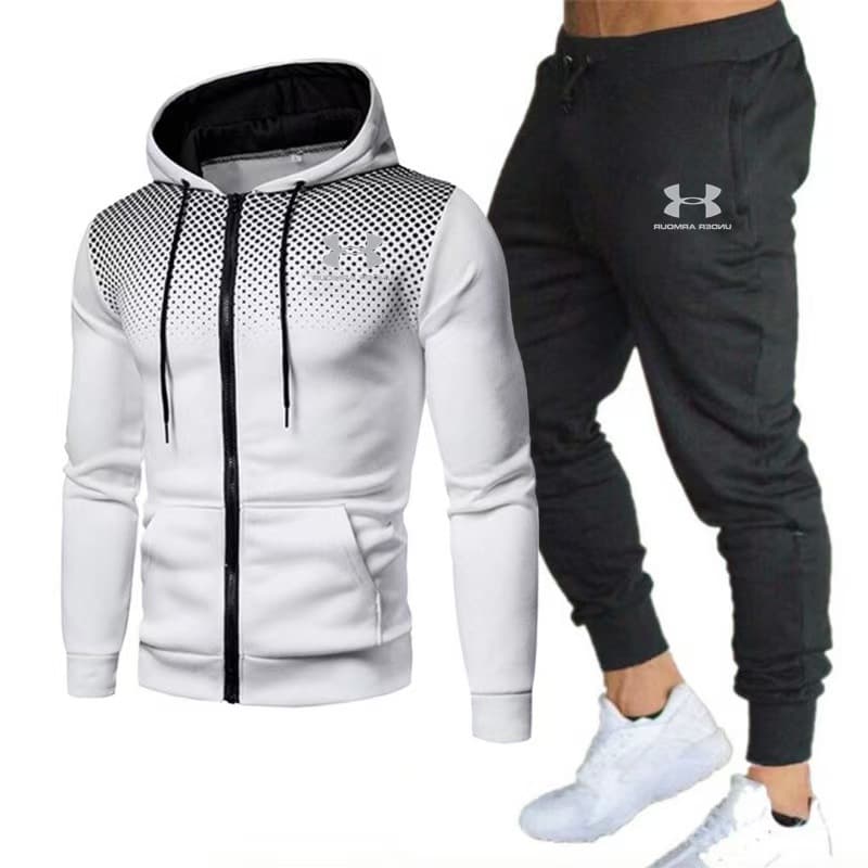 Ensemble de sport pour homme 2026 : sweat à capuche et pantalon deux pièces.