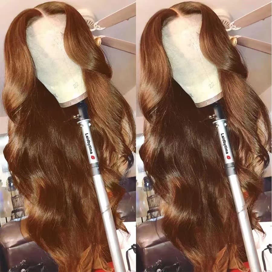 Perruque Lace Front, cheveux longs bouclés, style africain, nouveauté, grosses ondulations, 13*4