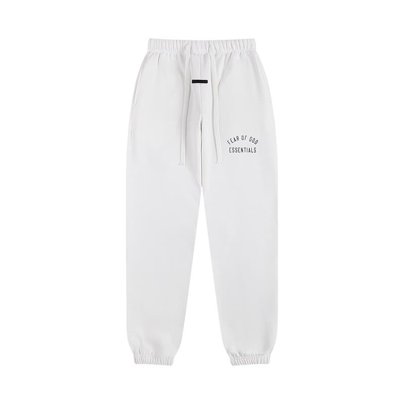 Sweat-shirt ample à double ligne FOG ESSENTIALS Saison 8 avec lettres floquées au dos, en éponge à capuche