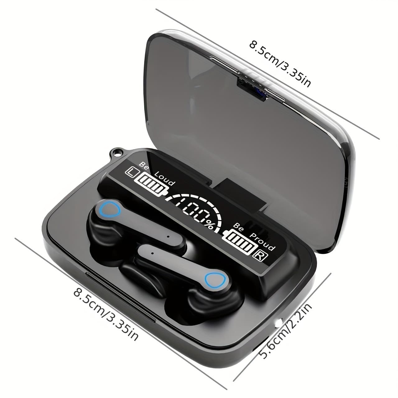 9D Stereo BT Earbuds, TWS Wireless Earphones, Sport Headset, Noise Reduction In Ear Headphones With Charging Case