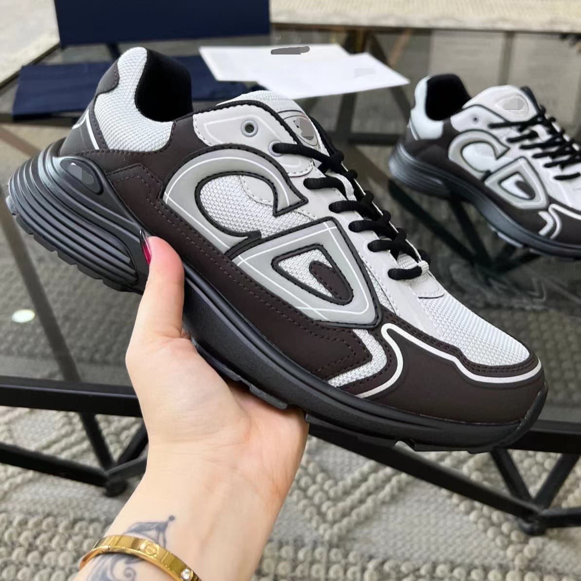Chaussures de course légères et confortables pour couple, en maille respirante et décontractée, style CD B30