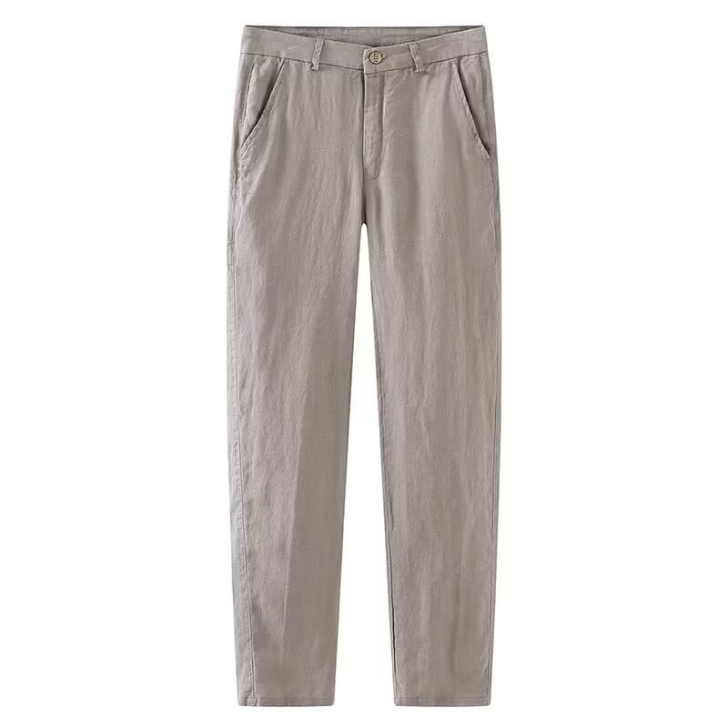 Men's Clothing Linen Pants Men's Retro Trousers Spring Solid Color Cotton And Linen Casual Pants Loose Straight Suit Pants Cotton And Linen Pants Men
