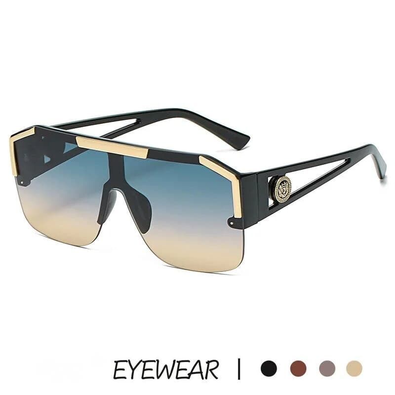New Best-selling Integrated Lenses, Lion King One-piece Sunglasses, European and American Sports Goggles, Trendy Hollowed Out Sunglasses