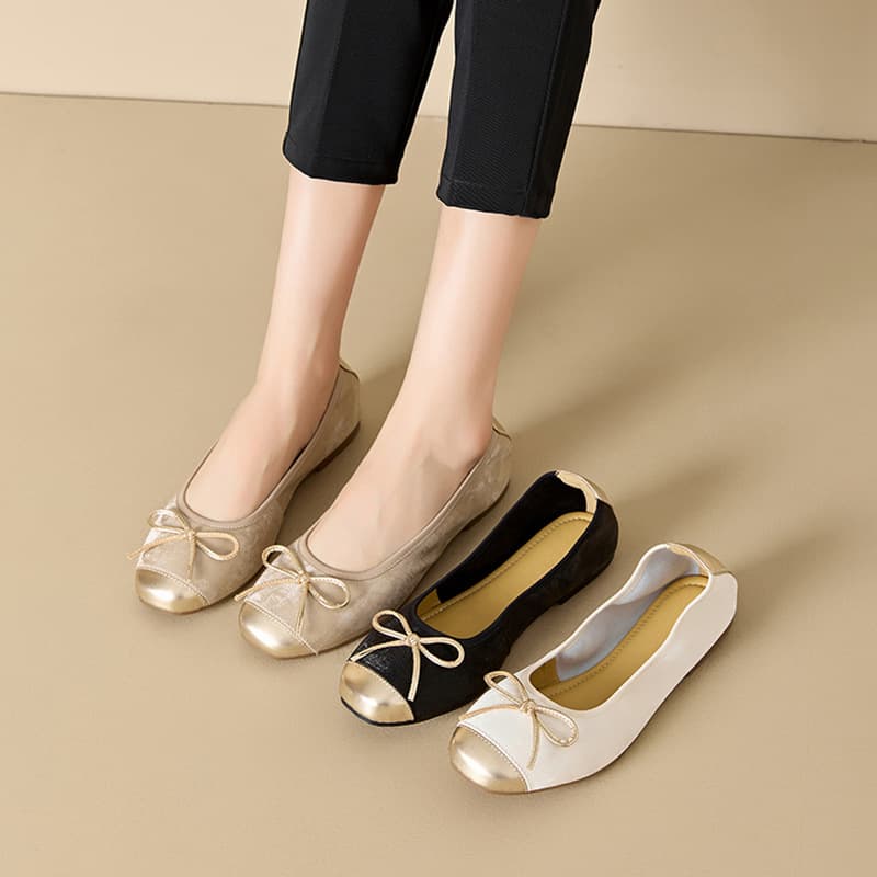 Leather casual egg roll shoes women's spring soft sole sheepskin non-slip cowhide sole comfortable single shoes