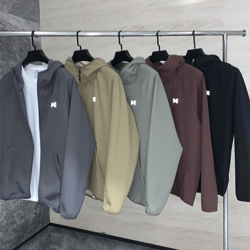 Men's Clothing fleece warm waterproof windproof tear resistant hooded jacket