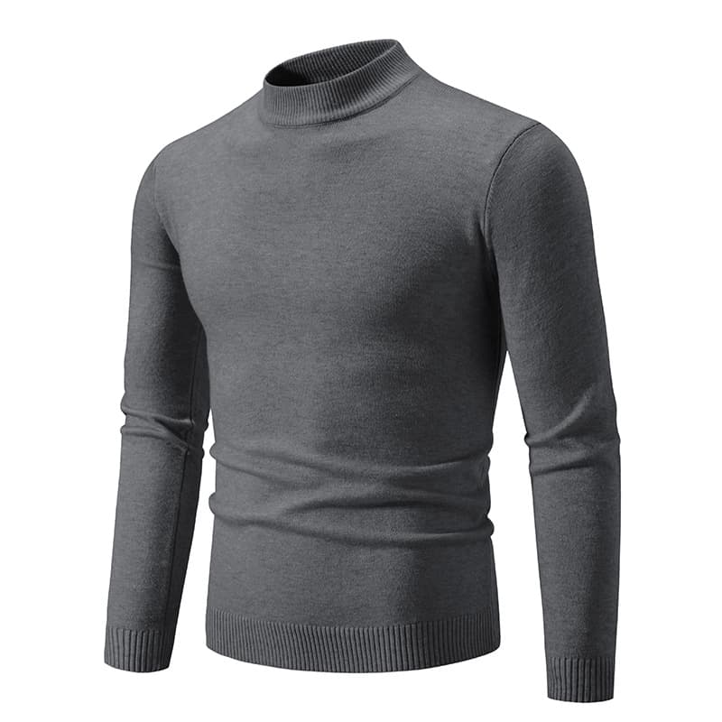 Unisex autumn and winter men's turtleneck sweater slim solid color pen stripe pullover base sweater
