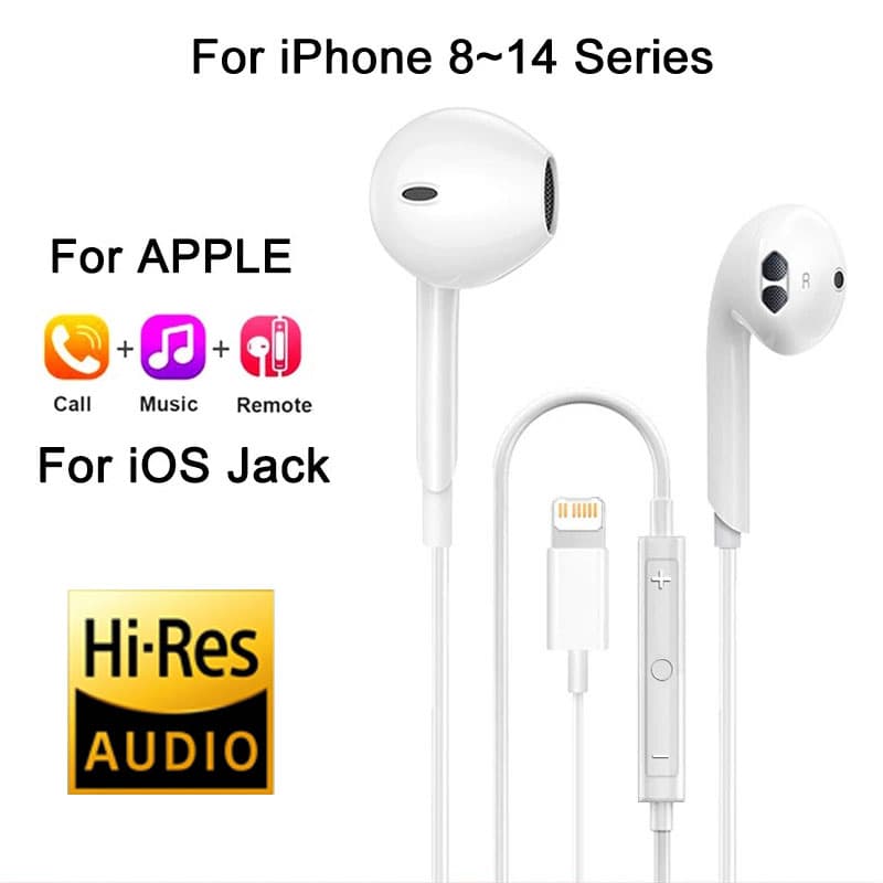 Écouteurs intra-auriculaires d'origine pour iPad, iPhone 15, 17, 14, 13, 12, 11, 16 Pro Max Plus, USB-C, filaires, pour ordinateurs portables et tab