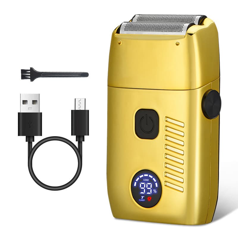Salon Electric Shaver With LCD Digital Display Bald Head Trimmer Rechargeable Hair Clipper Whitening Device