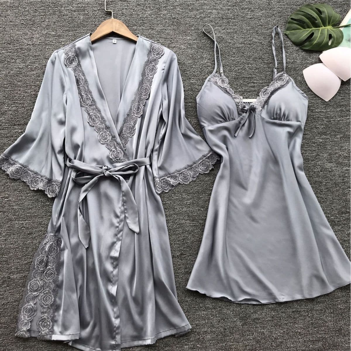 sexy underwear satin sexy suspenders women's nightgown home women's pajamas set