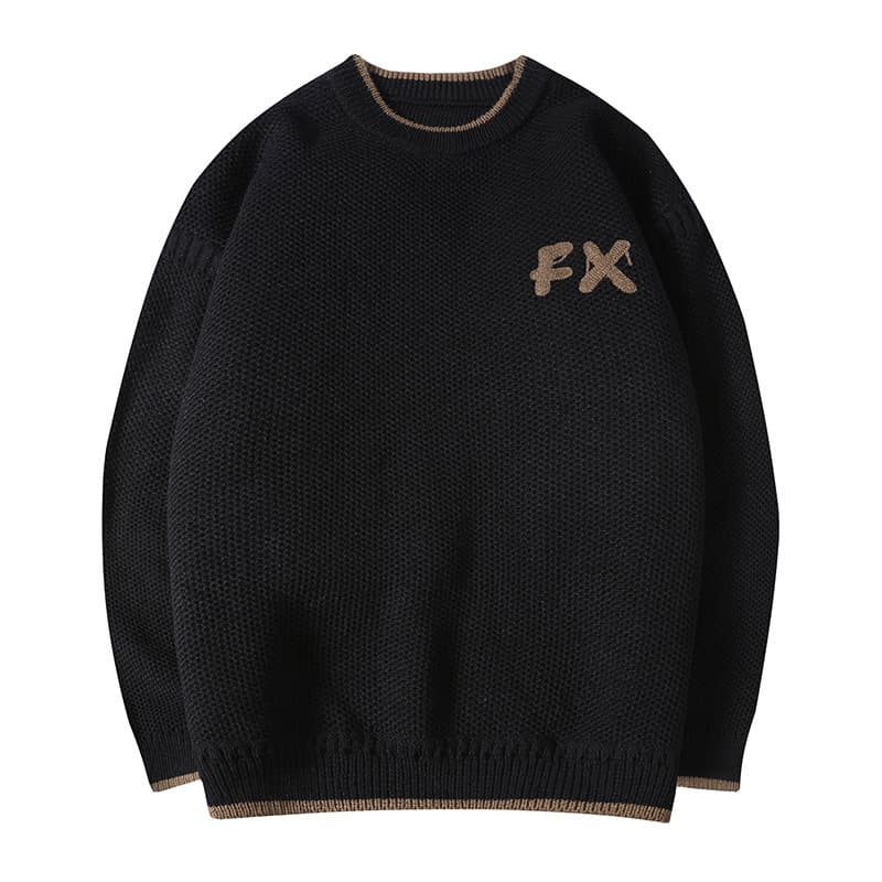 Men's Clothes Sweater Men's Autumn And Winter Youth All Round Neck Thick Brand Knit Bottom Sweater Simple Sweater Tide