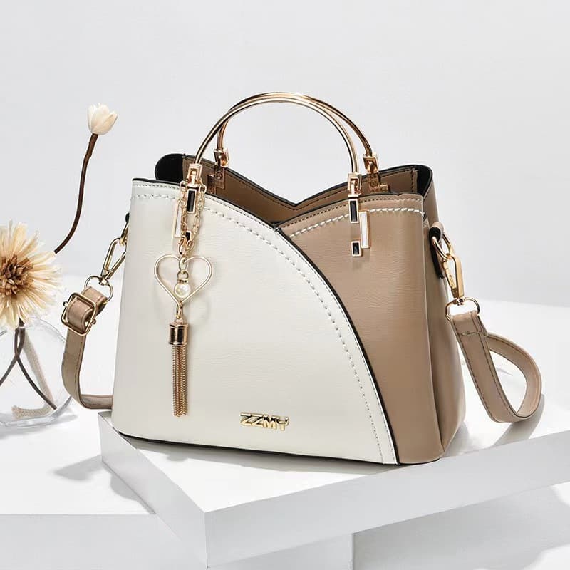 High Quality New Women's Handbag, Contrasting Color Crossbody Bag, Large Capacity Shoulder Bag