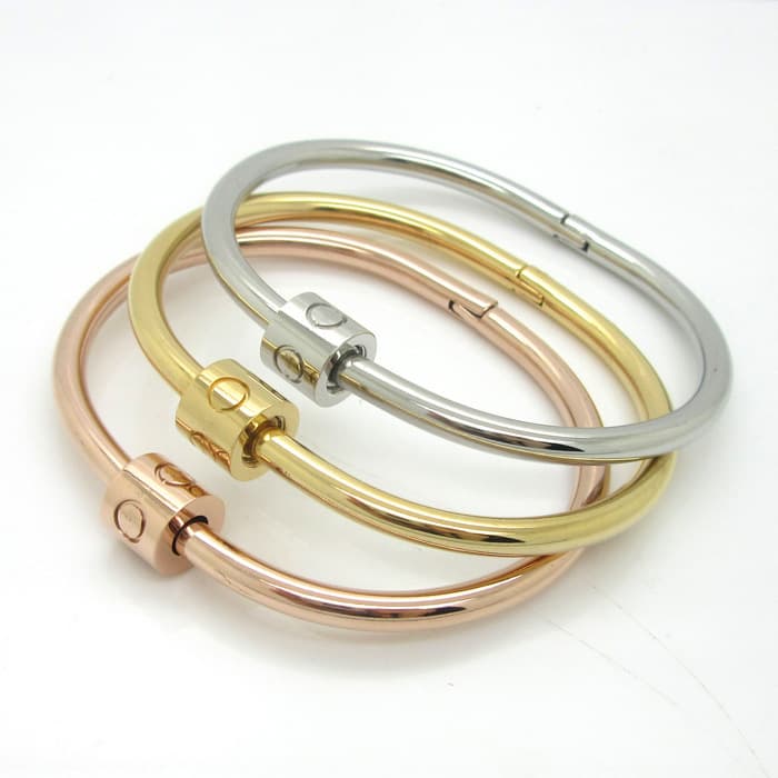 Buckle Style Celebrity Style Love Couple Bracelet Twist Screw Pattern Female Bracelet