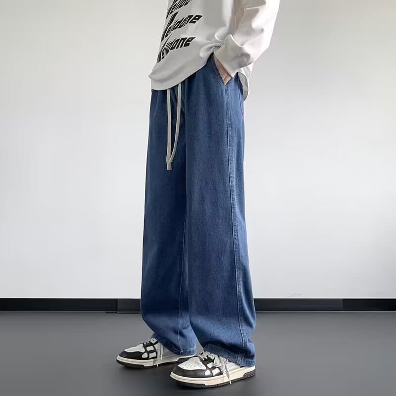 Vêtements pour hommes été nouveaux pantalons en denim amples et décontractés pour hommes