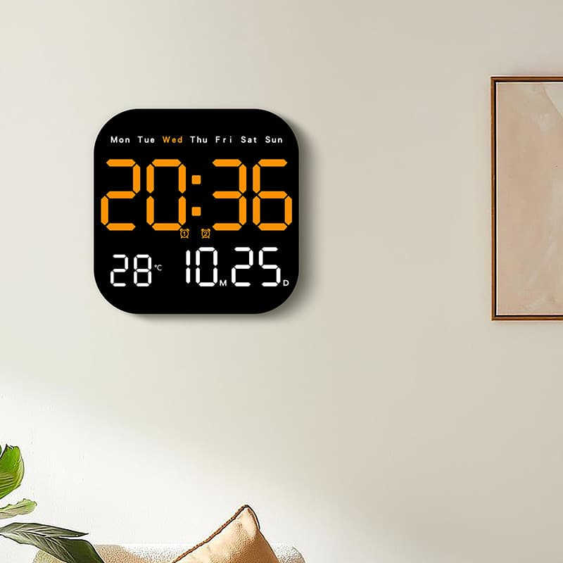 Wall Clocks Multifunctional LED Electronic Fresh Wall Clock Can Be Hung Or Stood Dual Purpose