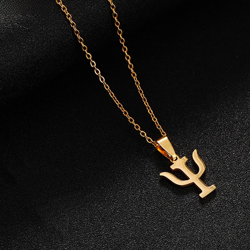 jewelry personality creative psychology symbol pendant necklace fashion ladies stainless steel clavicle chain accessories