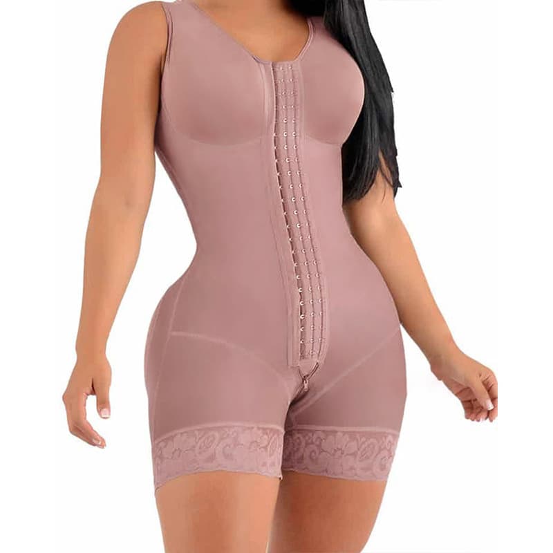 Tummy Control Slip Bodysuit, Double Layer Lace Edged Camisole With Slimming Effect