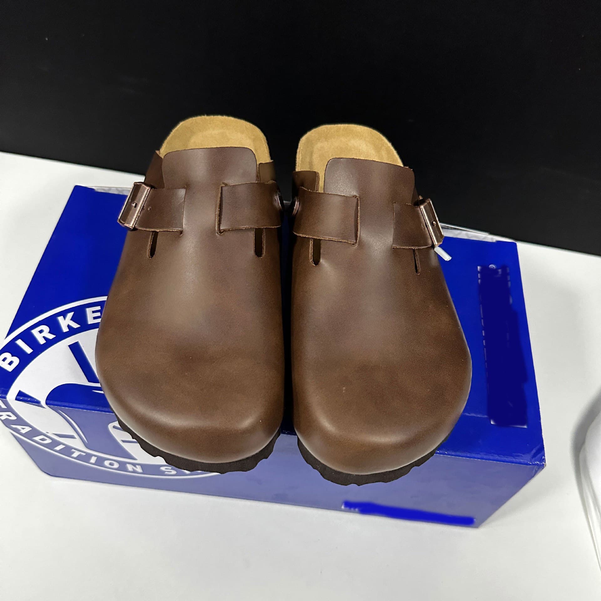 Bandeau BK Demi-Tug, Chaussons Buston Cool, Chaussures Boken en Cuir Véritable et Liège pour Hommes et Femmes, Couple