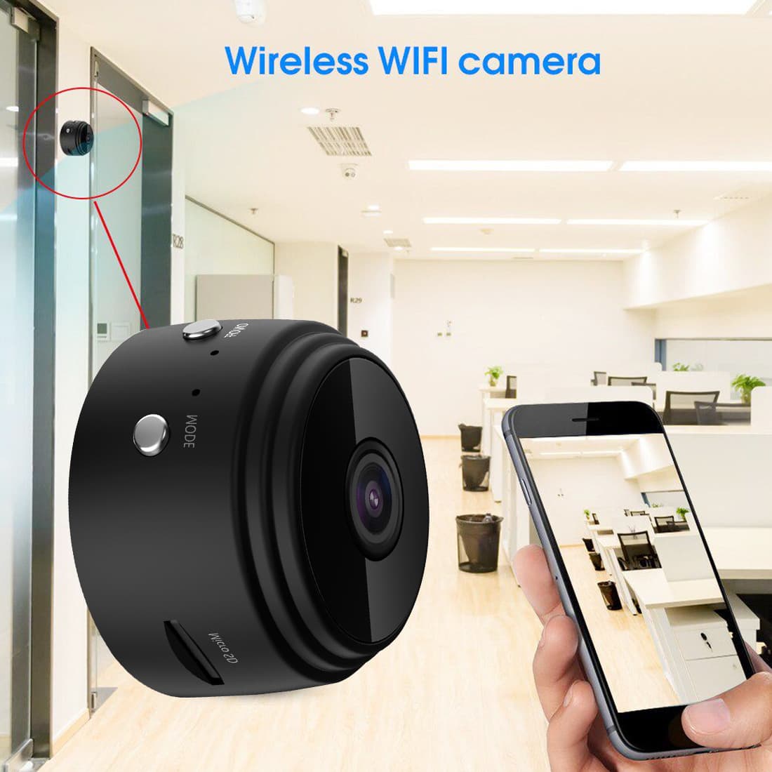 Wireless Security Camera - 360° Panoramic View 2K HD Night Vision Smart Motion Detection IP66 Weatherproof