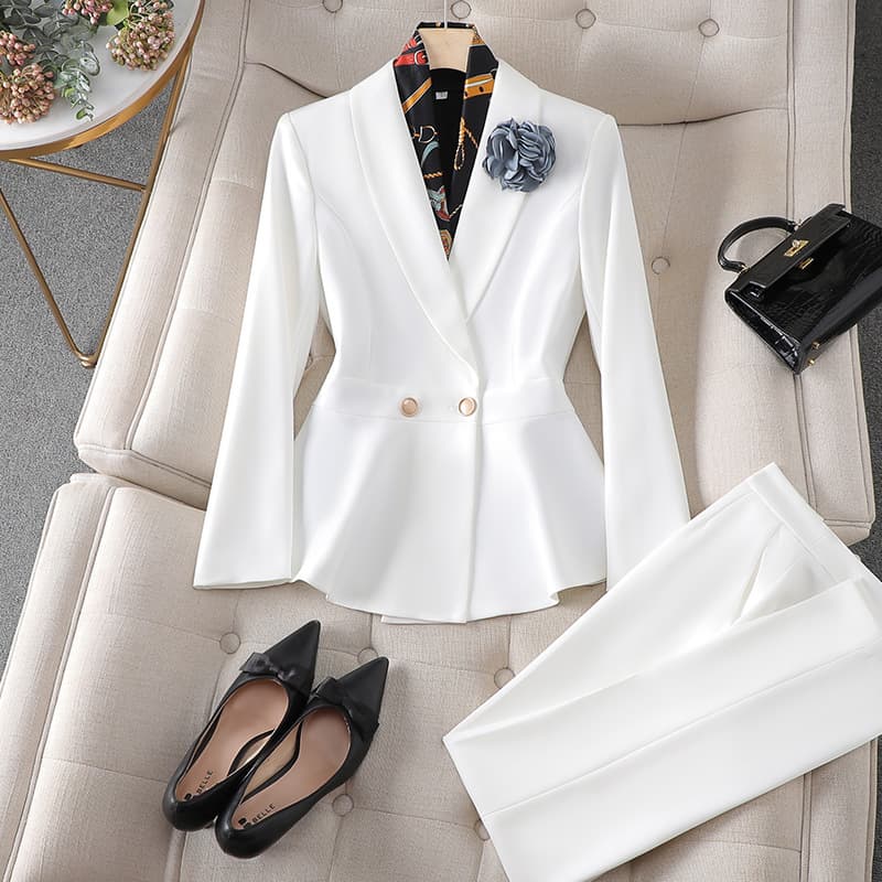 Women's Clothing High End Beauty Salon Female Spring And Autumn Fashion Temperament Goddess Model Front Desk Jewelry Store Work Wear