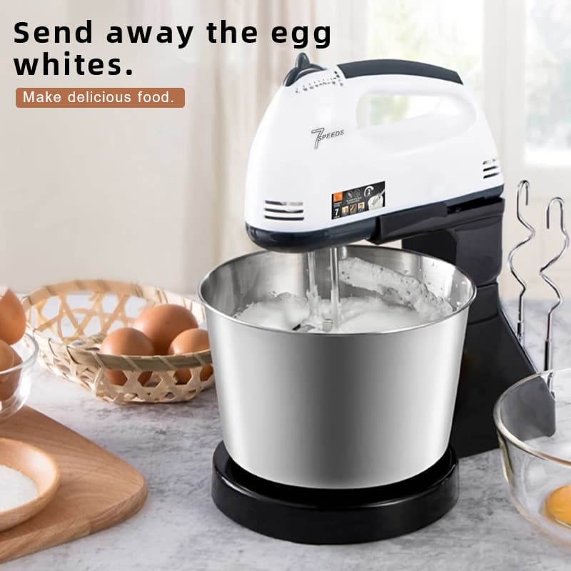 Mini Electric Hand Mixer - Desktop Cream Whisk & Dough Blender For Baking Cake 150W EU Plug .