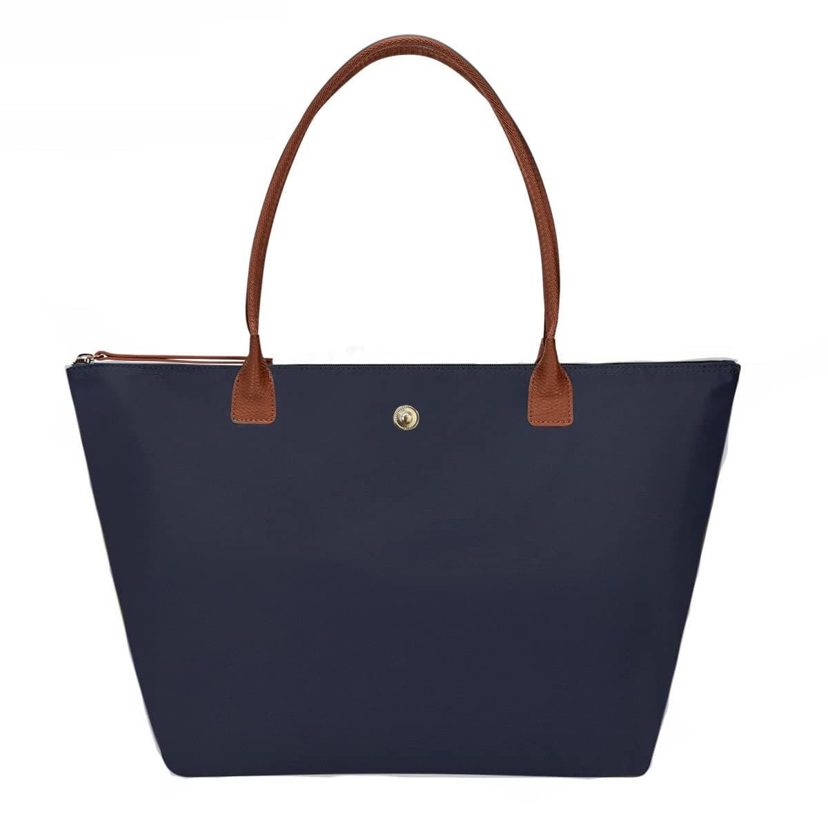 Women's Nylon Top Handle Tote Bag, Foldable Weekend Duffel, Large Capacity Handbag