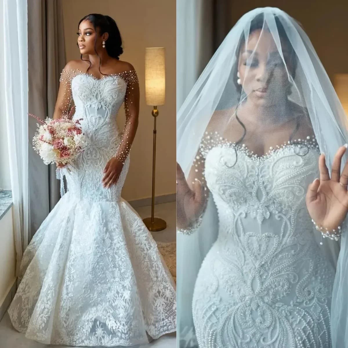 Women's Clothing Luxury Mermaid Wedding Dress Freely And Enjoy Every Moment Of Your Special Day Long Sleeves Lace Plus Size Women Bride Gown