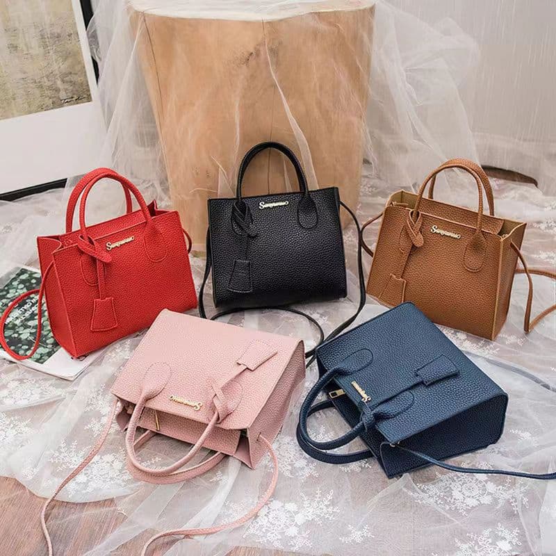 Selling Lihao Women Handbag Lychee Pattern Leather Golden Letter Charm Rectangle Mobile Phone Shoulder Bag Purse Dating