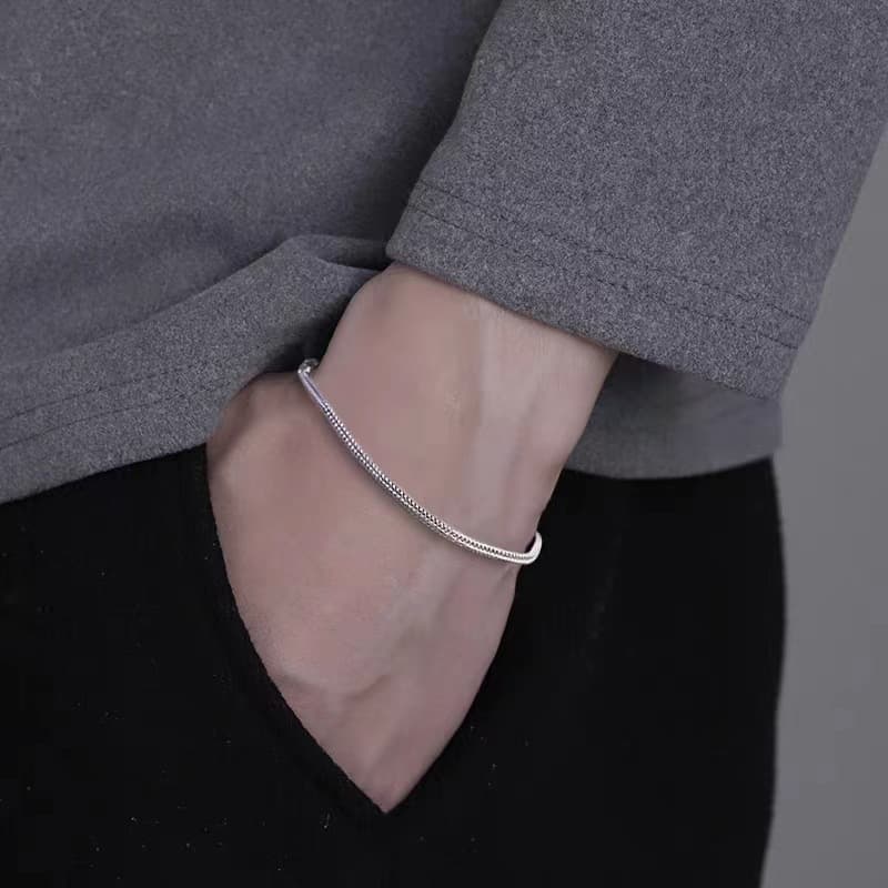 Popular Jewelry Titanium Steel Bracelet Men's High End Stainless Steel Men's Bracelet Boy's Jewelry