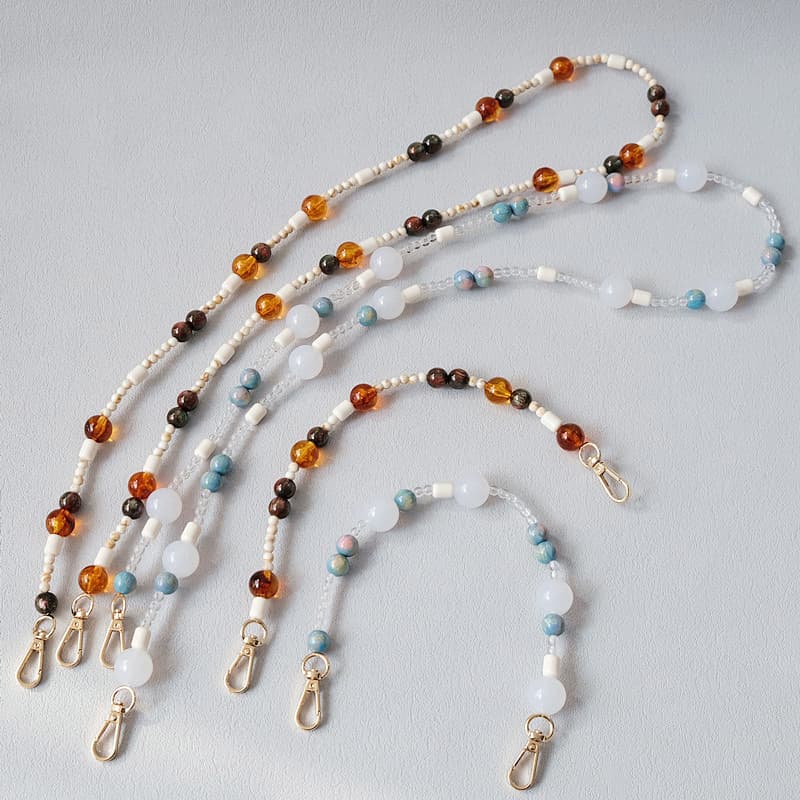 Acrylic bead chain jewelry, colorful beaded bracelet accessories, shoulder straps, crossbody mobile phone chain bag straps, resin bag chain