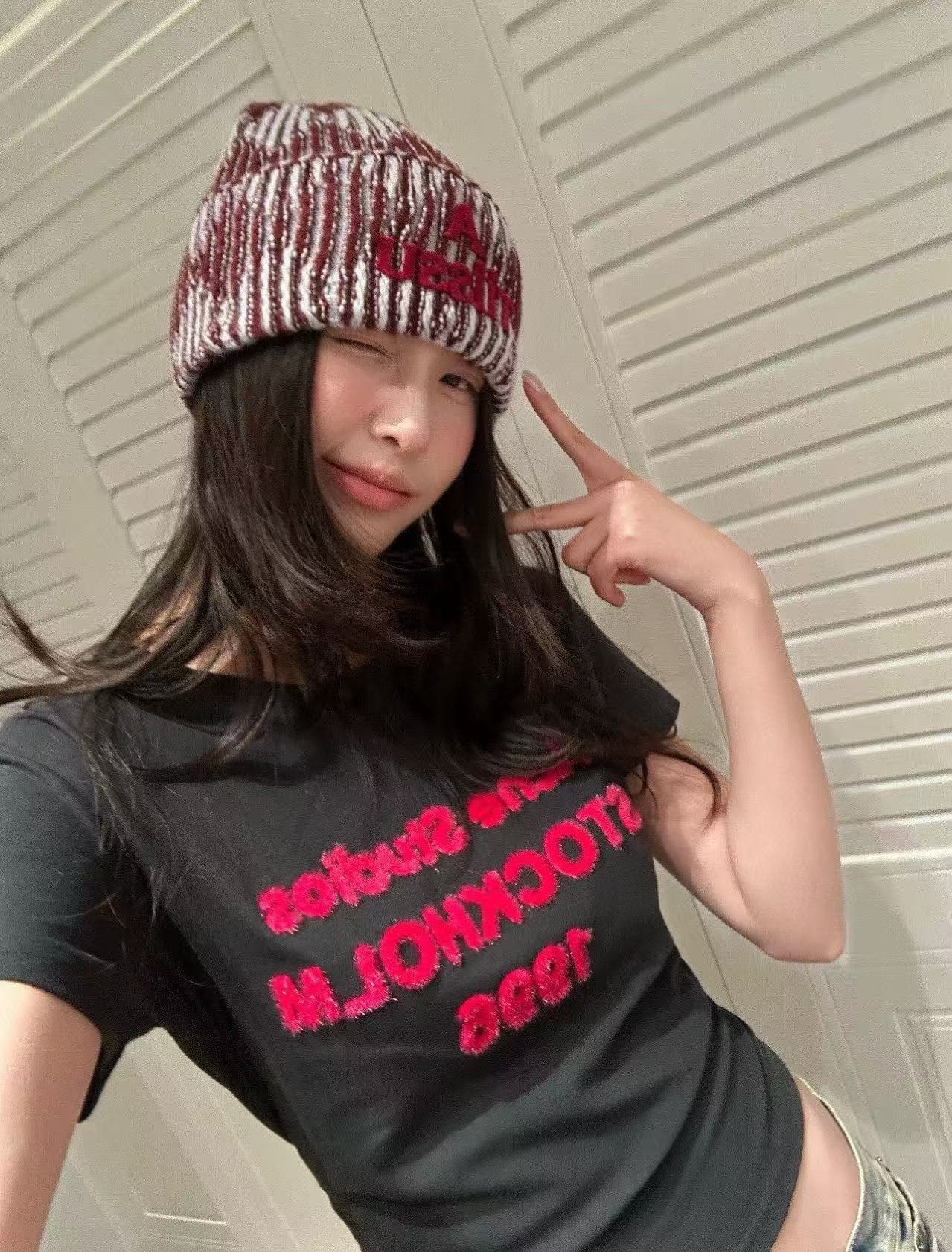 Version correcte du nouveau modèle 26, lettre avec impression du chiffre 1996, t-shirt ample à manches longues en coton-lin vieilli