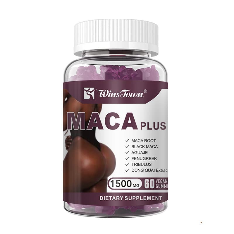 Vegan Maca Root Gummies For Buttocks Enhancement & Hip Lifting, Natural Body Shaping Supplement, Curves Enhancer & Hormonal Support For Women