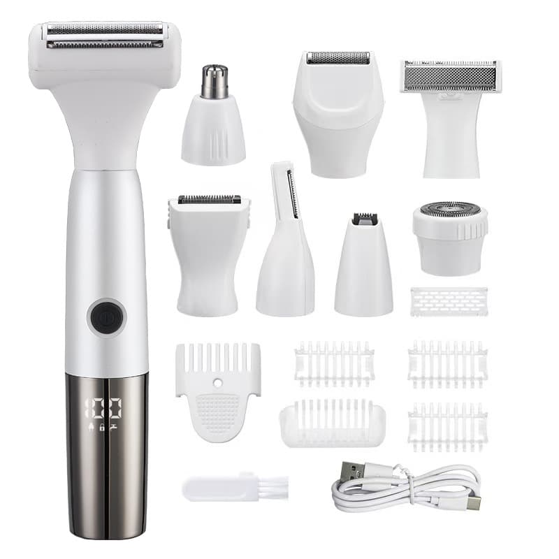 8-in-1 Electric Hair Removal Device For Women - Painless IPL Epilator (Eyebrow Trimmer Nose Hair Bikini Line Rechargeable Waterproof)