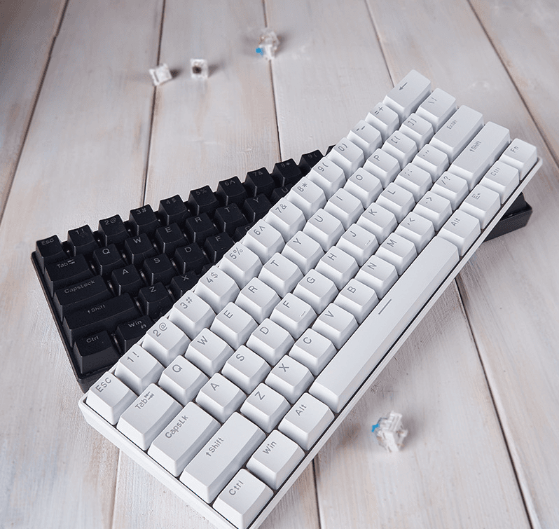 Special Price Genuine Mechanical 61 68 Keyboard Mixed Light Wired Blue Red Switch Gaming