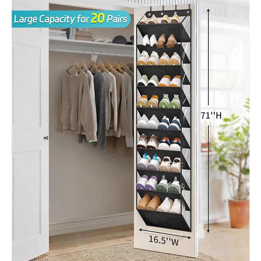 Home & Garden new door storage shoe bag fabric storage shoe rack 10 layers large capacity integrated simple storage hanging bag
