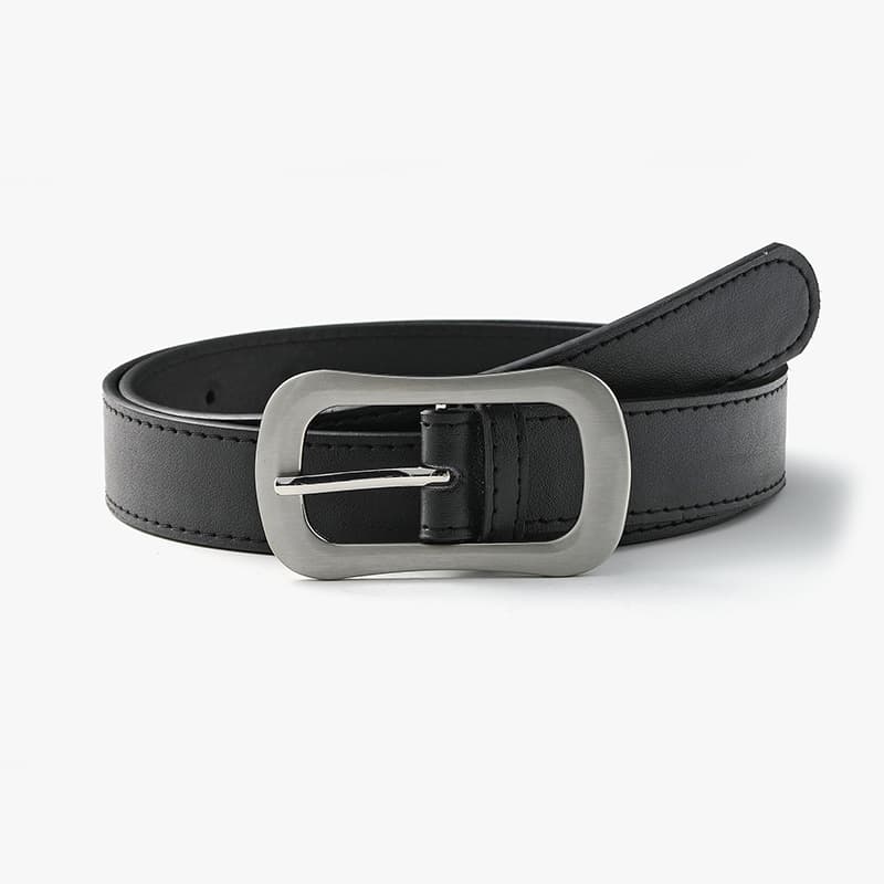 Xiaohongshu’s Hot Style Japanese Buckle Retro Decorative Jeans Belt For Women Fashionable Simple Black Belt Wholesale For Women
